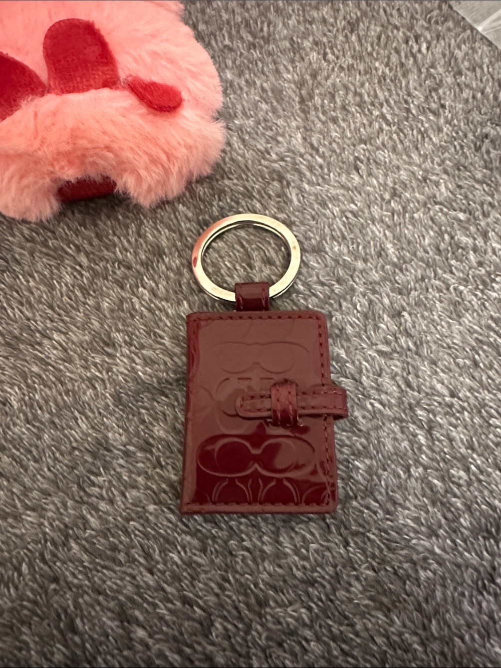 Coach Burgundy Patent Leather Photobook charm